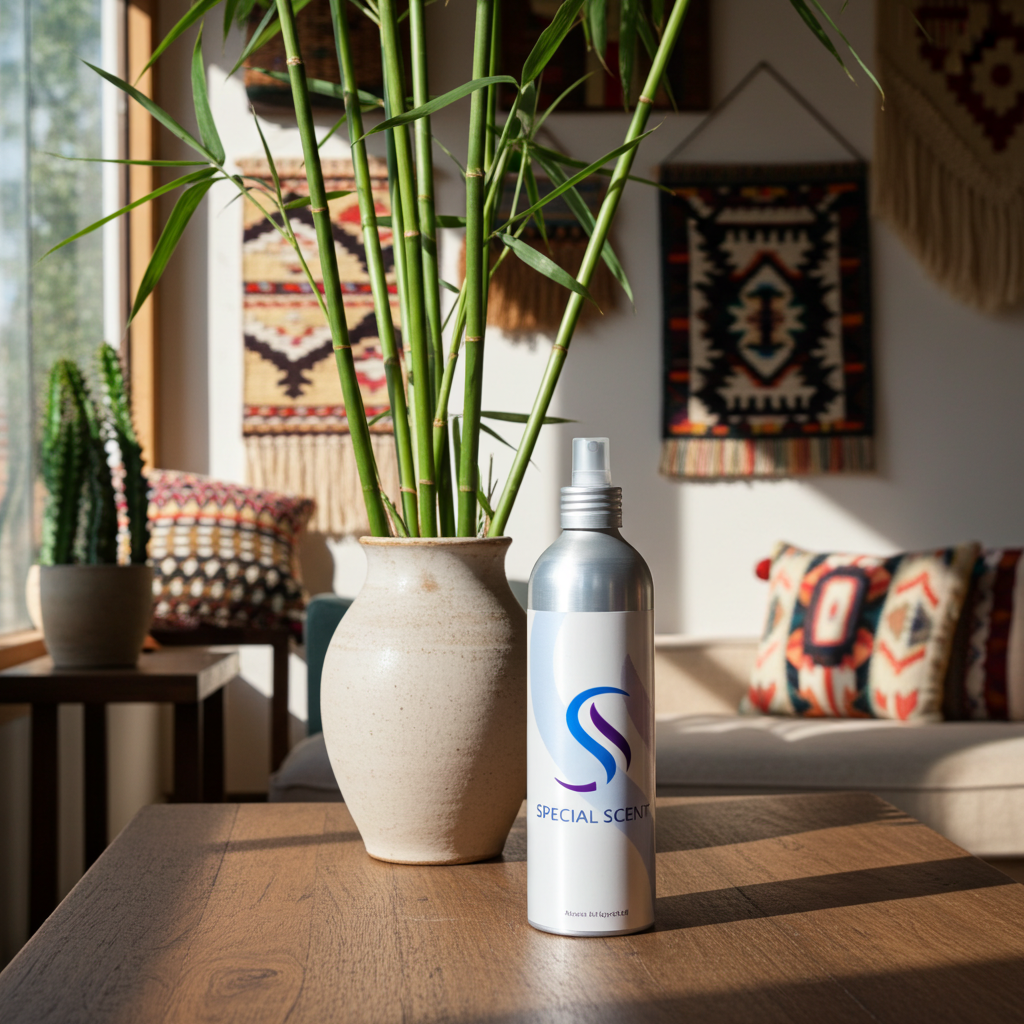 Note olfattive del profumo ambiente bamboo
Immaginate una foresta di Bambù, dove spiragli di luce, nel silenzio, quasi irreale, vi attraversano scaldandovi. Perfetta per ricreare sensazioni rilassanti tipiche dell’Estremo Oriente e per lasciarsi andare in un viaggio interiore, introspettivo, dove immergersi, lasciandovi cullare dalle percezioni che sentirete risalire dall’interno.

Perfetto per il marketing olfattivo