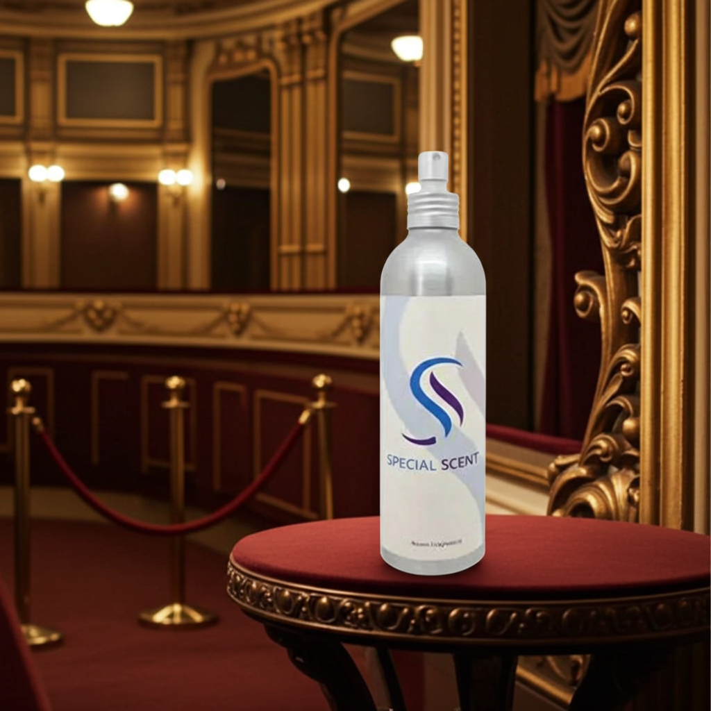 Note olfattive: note di cuore
Per poter apprezzare questa fragranza bisogna portare la mente e i ricordi  a ritroso nel tempo, nelle note olfattive degli anni ’60 e ’70, i lunghi drappi rossi del sipario , le opache poltrone di velluto e le decorazioni in legno dove risiedevano le lampade dalla luce soffusa. Una cornice indimenticabile come i suoi odori.
Un ambiente unico, dal caratteristico profumo e questa fragranza riproduce fedelmente quell’incredibile aroma.

Il Marketing olfattivo per chi ama gli ambienti retrò